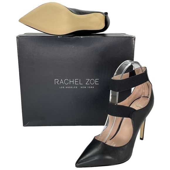 Rachel Zoe Jade Black Nappa Leather Womens Pumps Size 8M - Picture 12 of 12